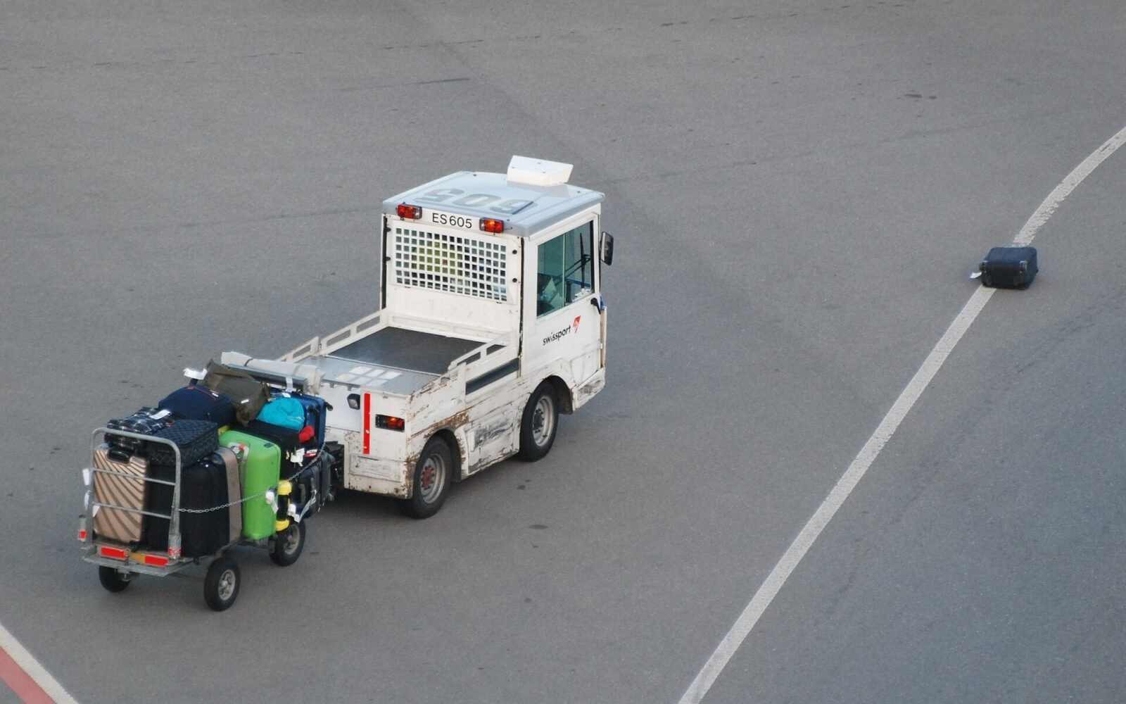 Carry-on luggage at an airport terminal