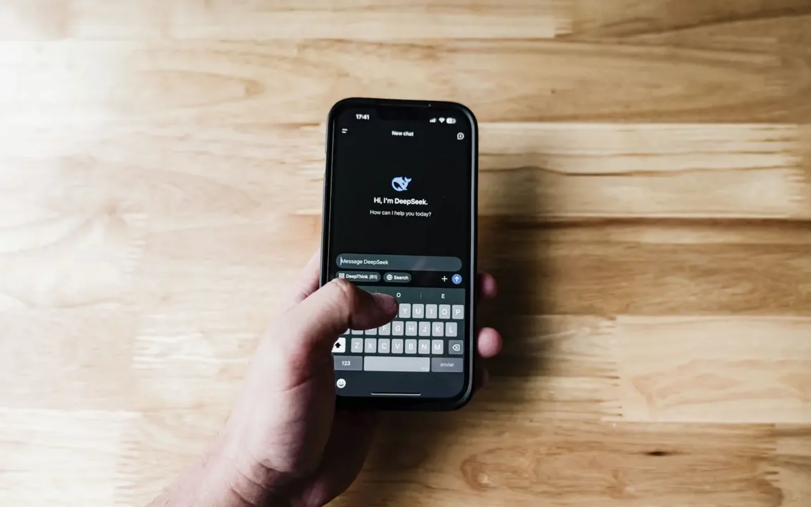 A mobile AI assistant used for an everyday task