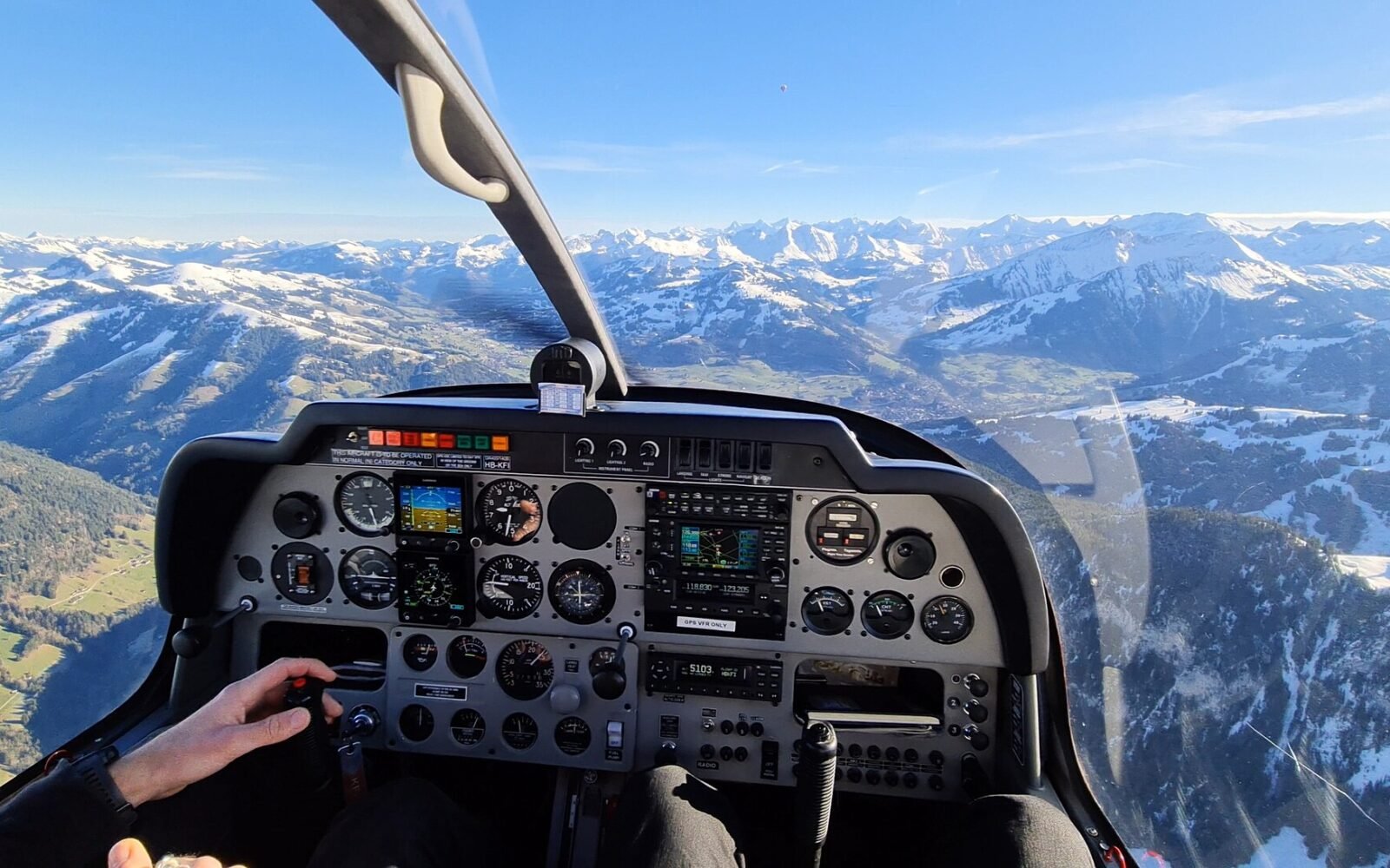 cockpit view from inside an aircraft